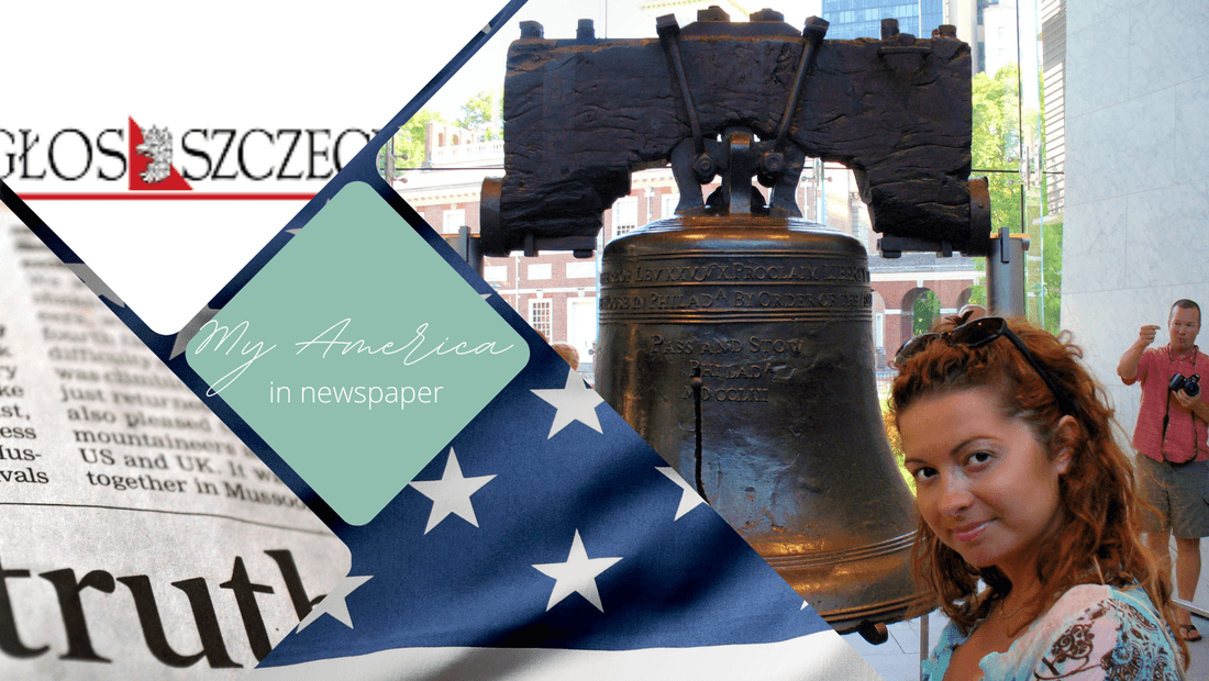 Archiwalne zdjęcie moich publikacji prasowych i pierwszych artykułów, które pisałam w USA